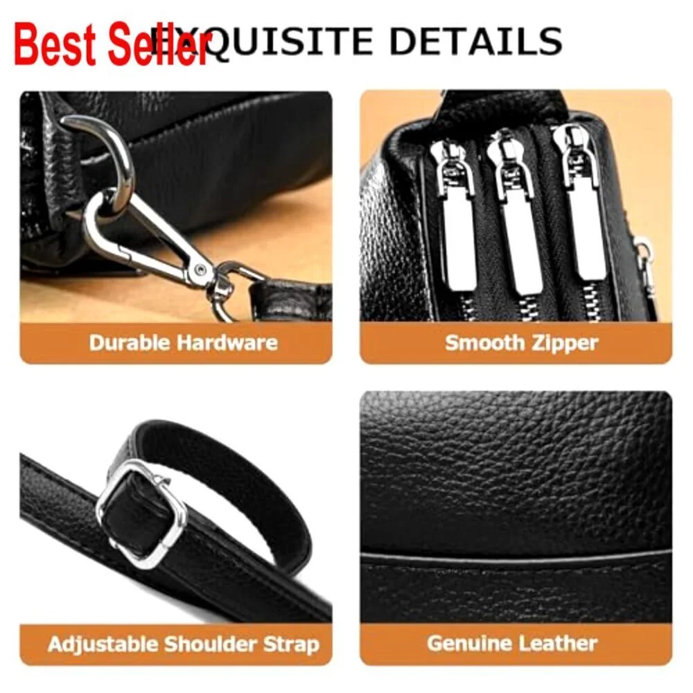 Genuine Leather Crossbody Bag Small Shoulder Handbag Hobo Clutch